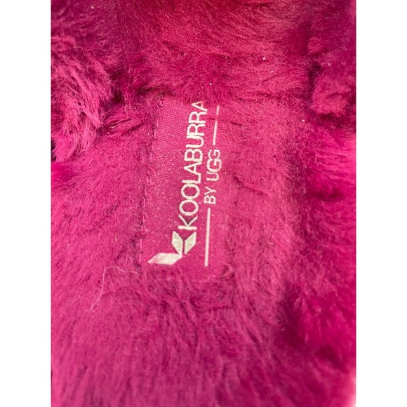 Koolaburra by UGG Furr-ah Women's Sandals Pink 7 Slide Flat Buckle Slip On Shoes - Picture 9 of 12